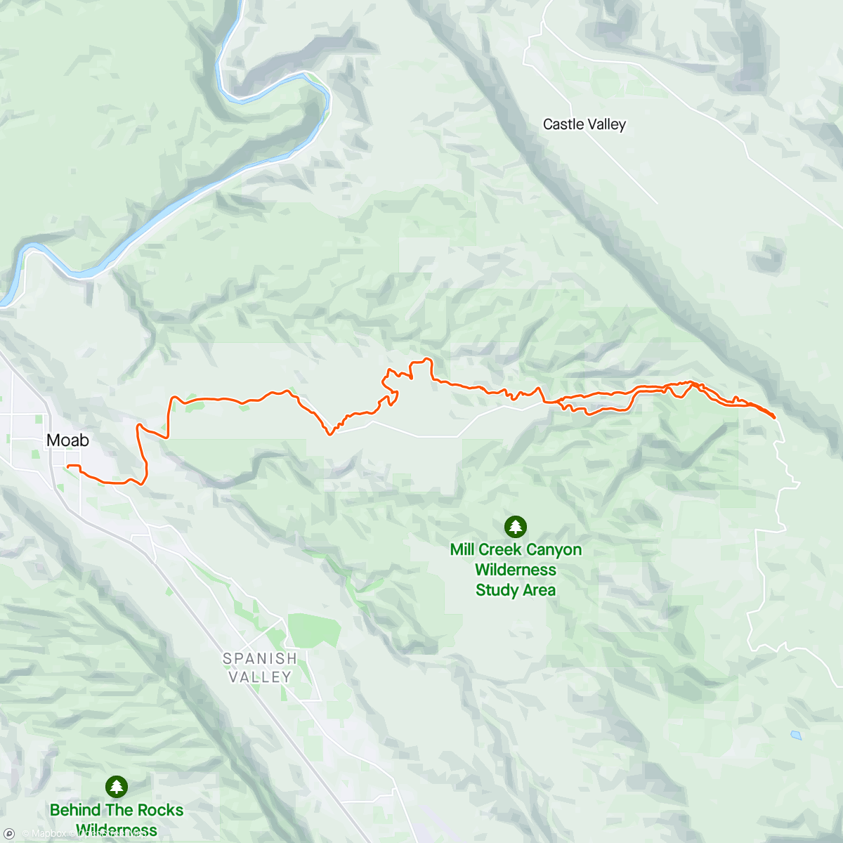 Map of the activity, Raptor route with big Dave