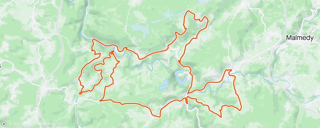 Map of the activity, Ardennen training