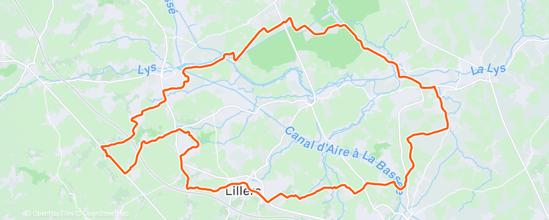 Map of the activity, Afternoon Ride