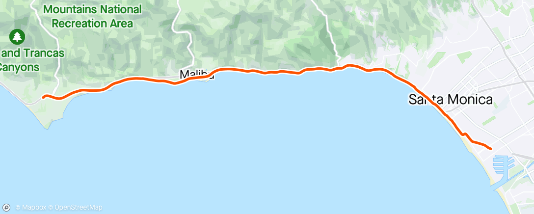 Map of the activity, Part 2 of todays ride