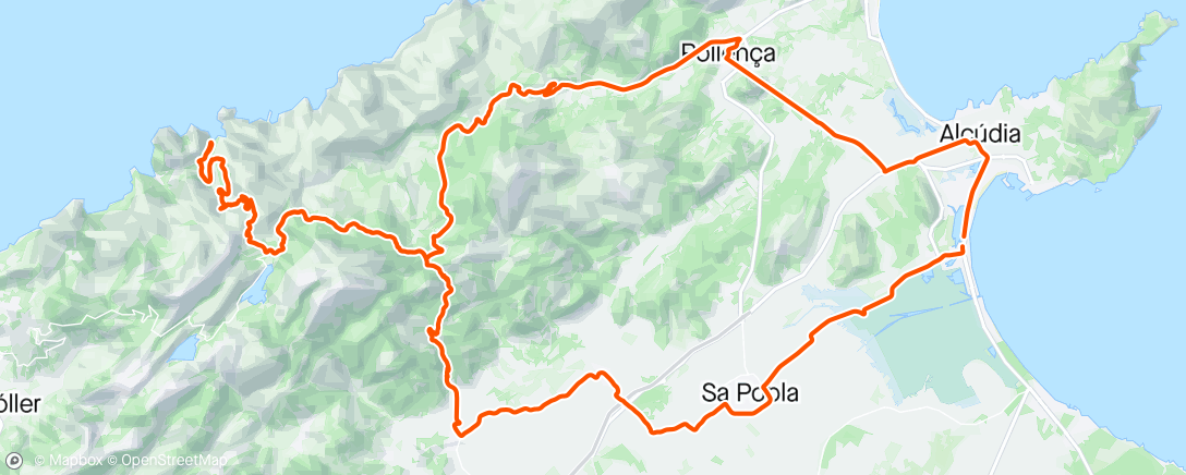 Map of the activity, Sa Calobra 2024