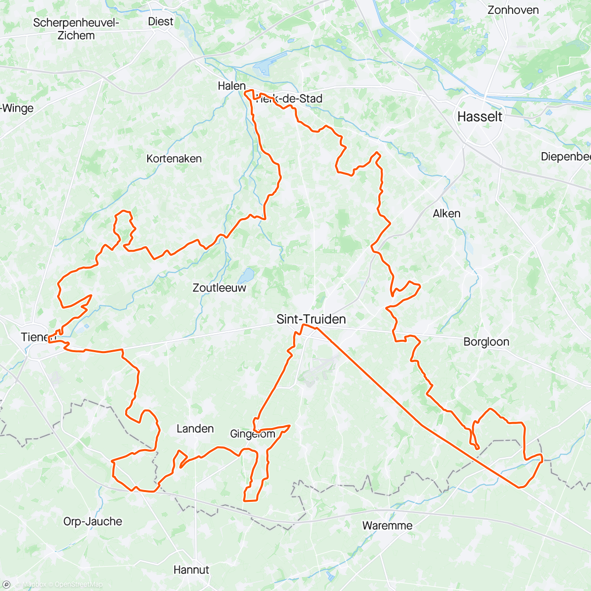 Map of the activity, Limburg - Vlaams Brabant
