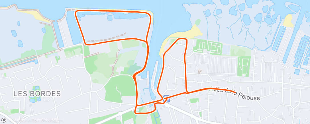 Map of the activity, Morning Run