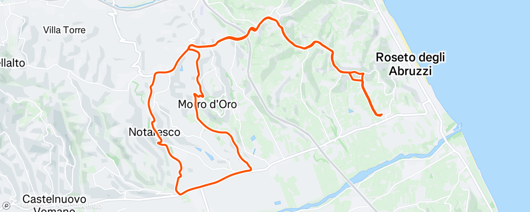 Map of the activity, Morning Ride