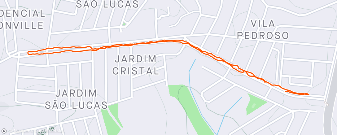 Map of the activity, Caminhada para aquecer