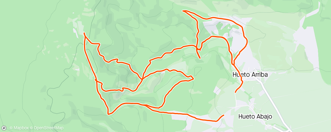 Map of the activity, Bicicleta de montaña eléctrica vespertina