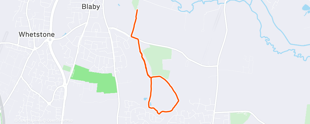 Map of the activity, Cross country run w/ Sophie