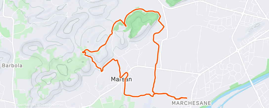 Map of the activity, Afternoon Walk