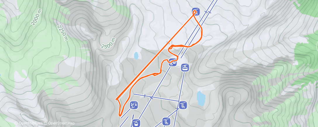 Map of the activity, Lunch Alpine Ski