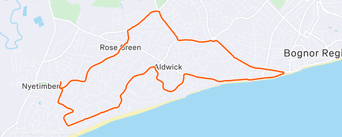 Map of the activity, Lunch Run