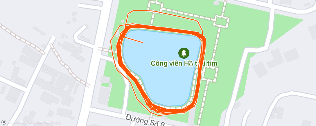 Map of the activity, Afternoon Run