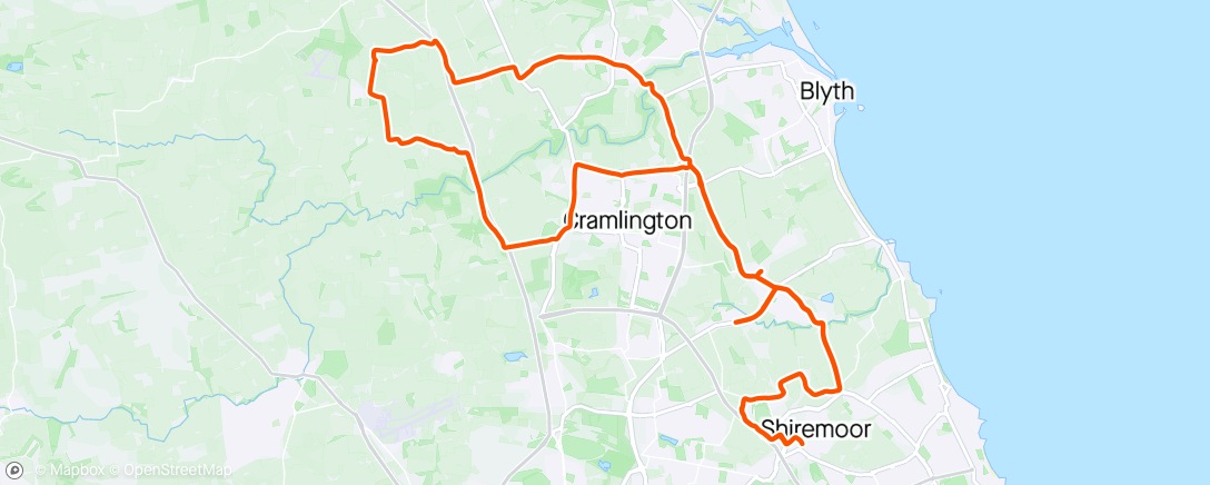 Map of the activity, V-Easy ride after (Crash) watched 2UP TT 🚴‍♂️🚴‍♂️