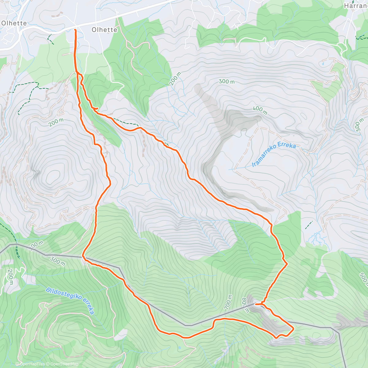 Map of the activity, La Rhune de Noël