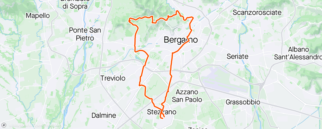 Map of the activity, Scarico in MTB