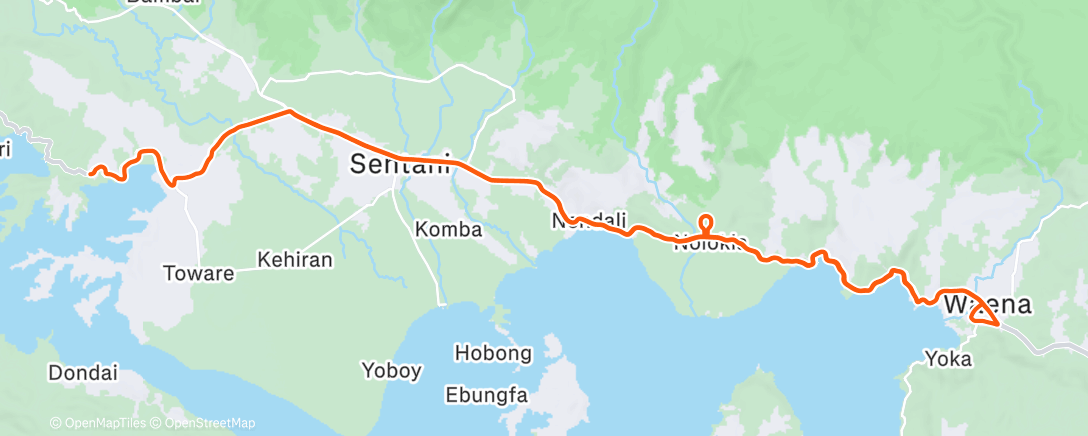 Map of the activity, Afternoon Ride