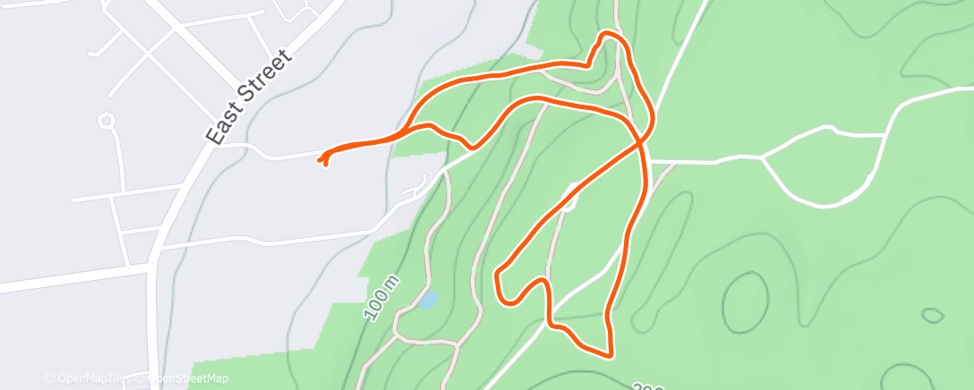 Map of the activity, Afternoon Hike