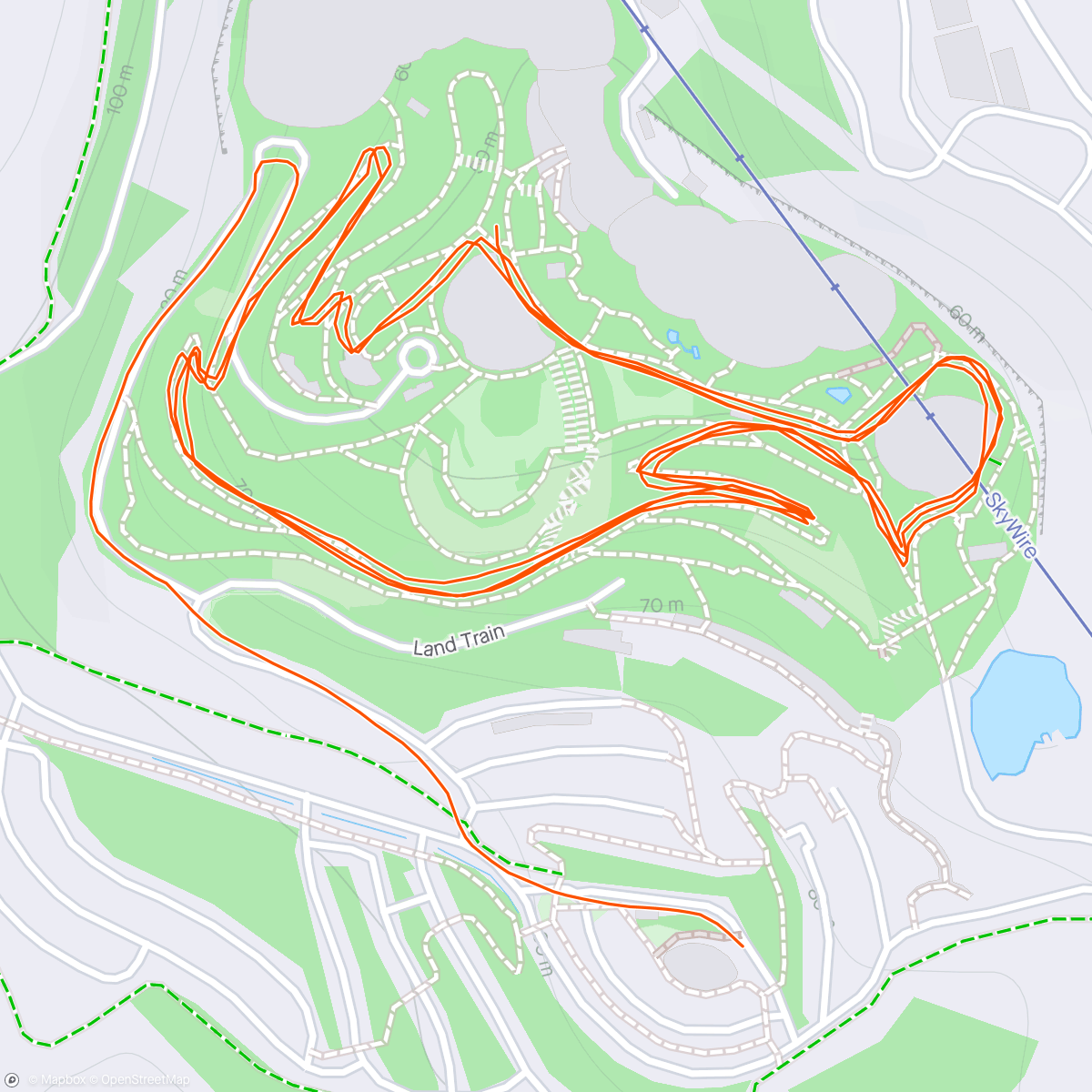 Map of the activity, Sub 9 group Eden Project Park Run