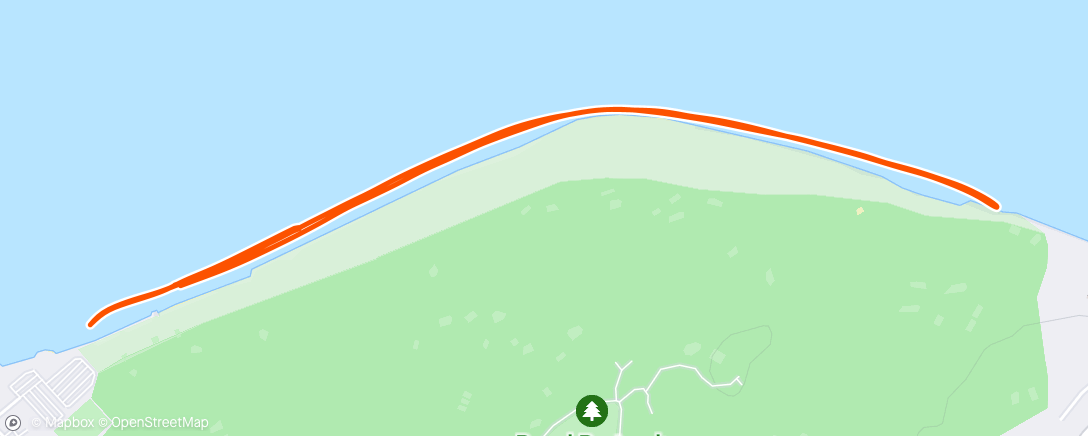 Mapa de la actividad (Portrush Parkrun)