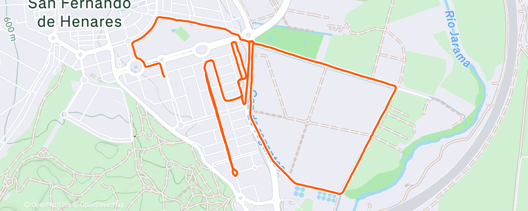 Map of the activity, Carrera de mañana