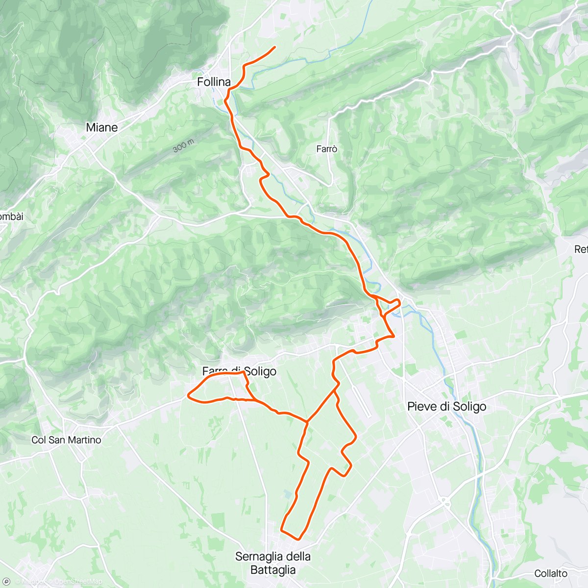 アクティビティ「giro pomeridiano」の地図