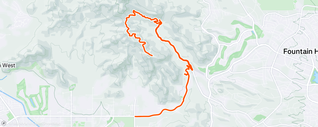 Map of the activity, Afternoon Mountain Bike Ride