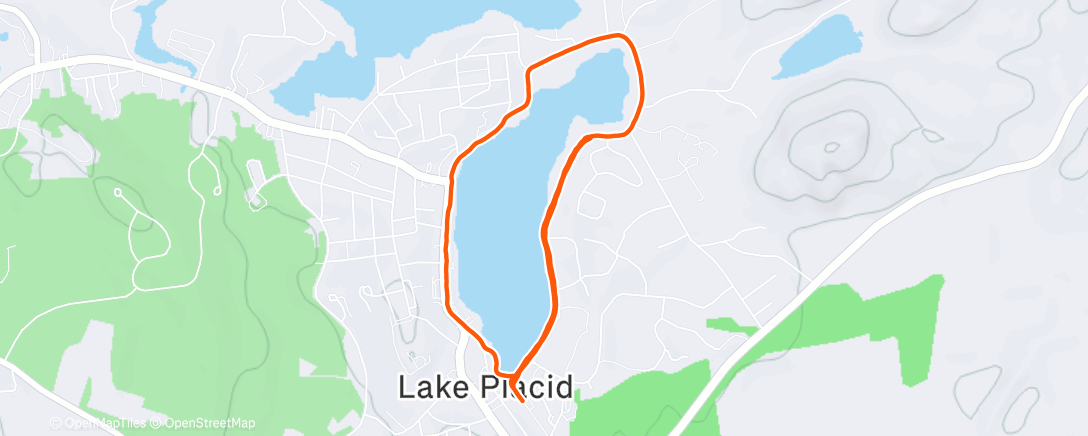 Map of the activity, Afternoon Run