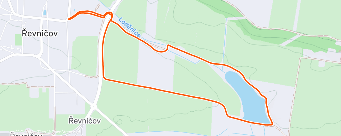 Map of the activity, Afternoon Run