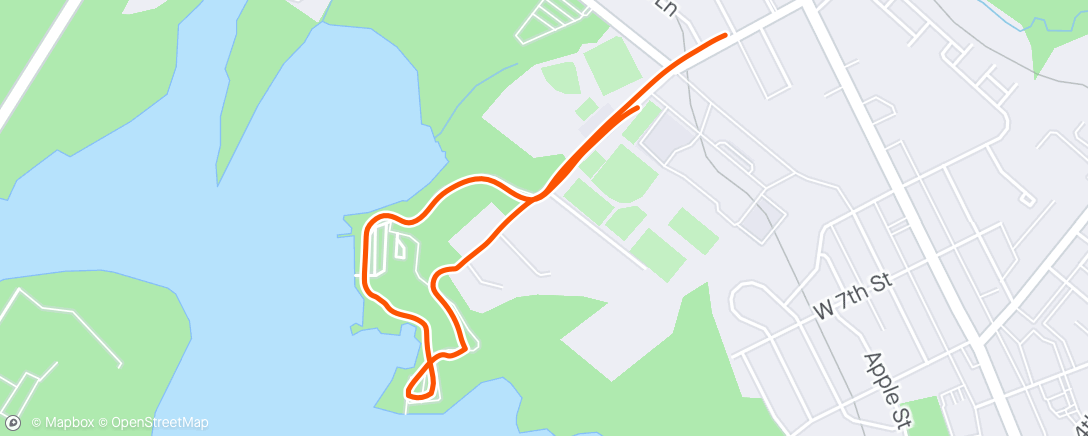 Map of the activity, Afternoon Run