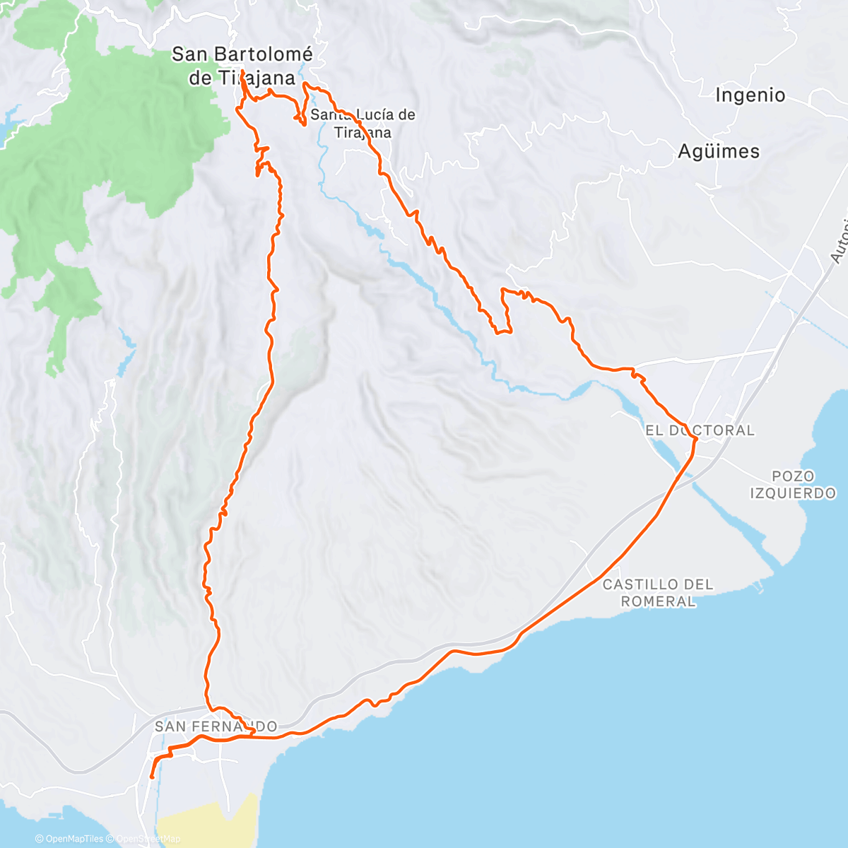 Map of the activity, GC - Santa Lucía & San Bartolomé 👌🏽