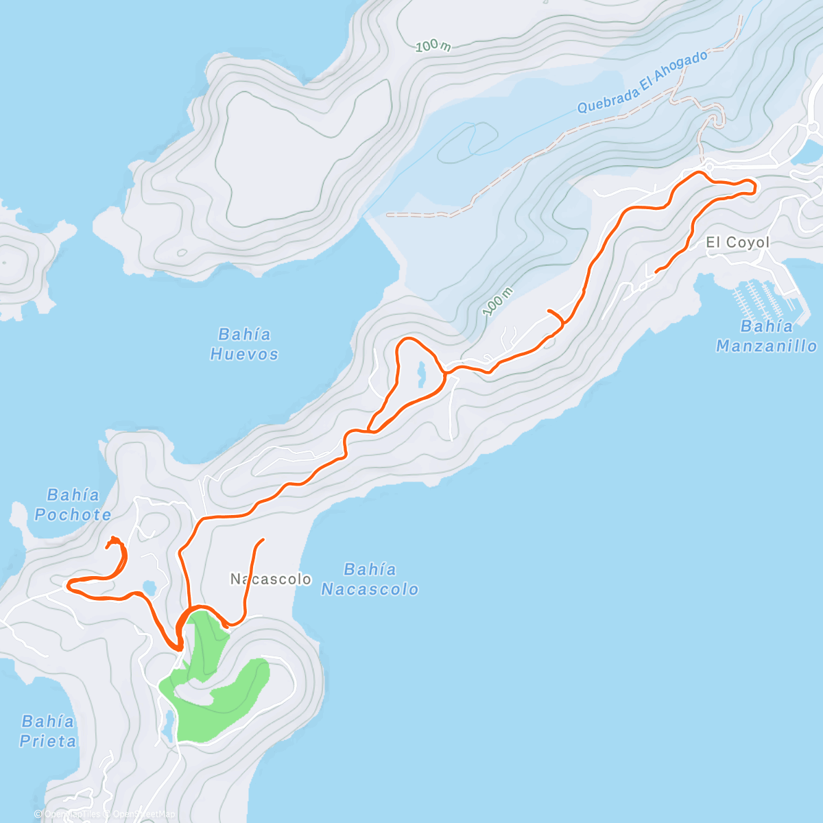Map of the activity, To the Ritz and Casa Playa