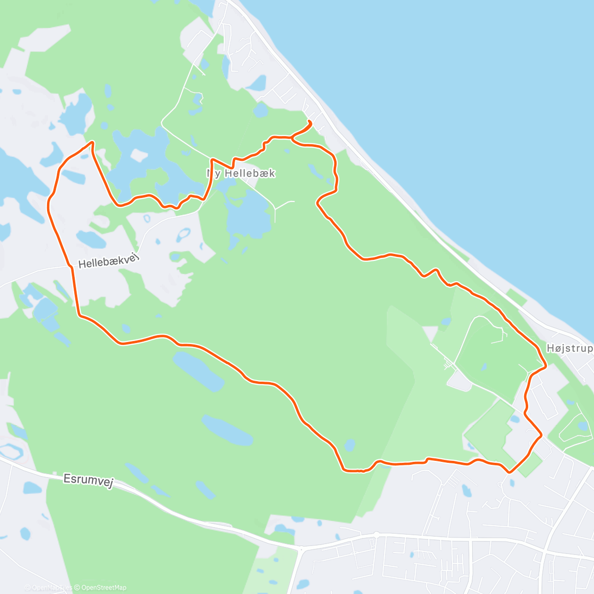 Map of the activity, Godt med MTB i sne og flot sigt