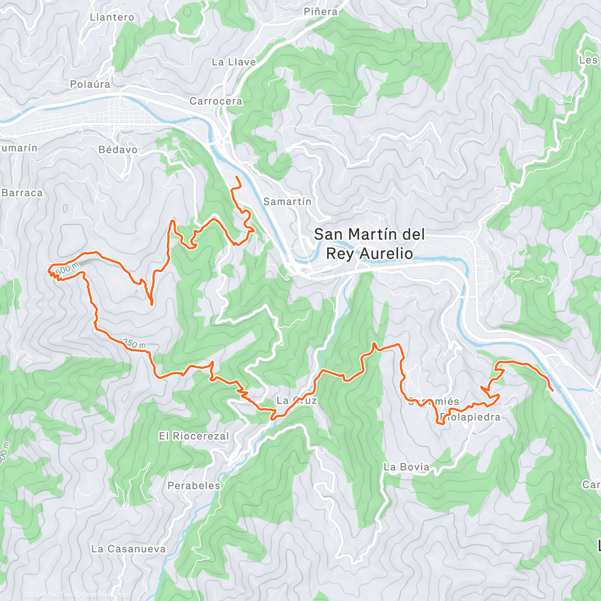 Map of the activity, Speedtrail Santa Bárbara 2025
