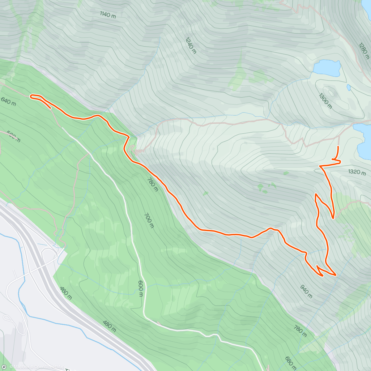 Map of the activity, First backpack of the season up to Mason Lake