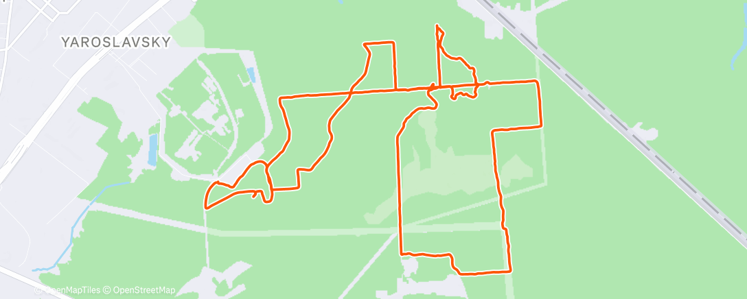 Map of the activity, Утренний забег