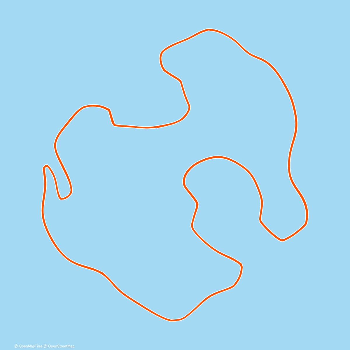 Карта физической активности (Zwift - Volcano Circuit in Watopia)