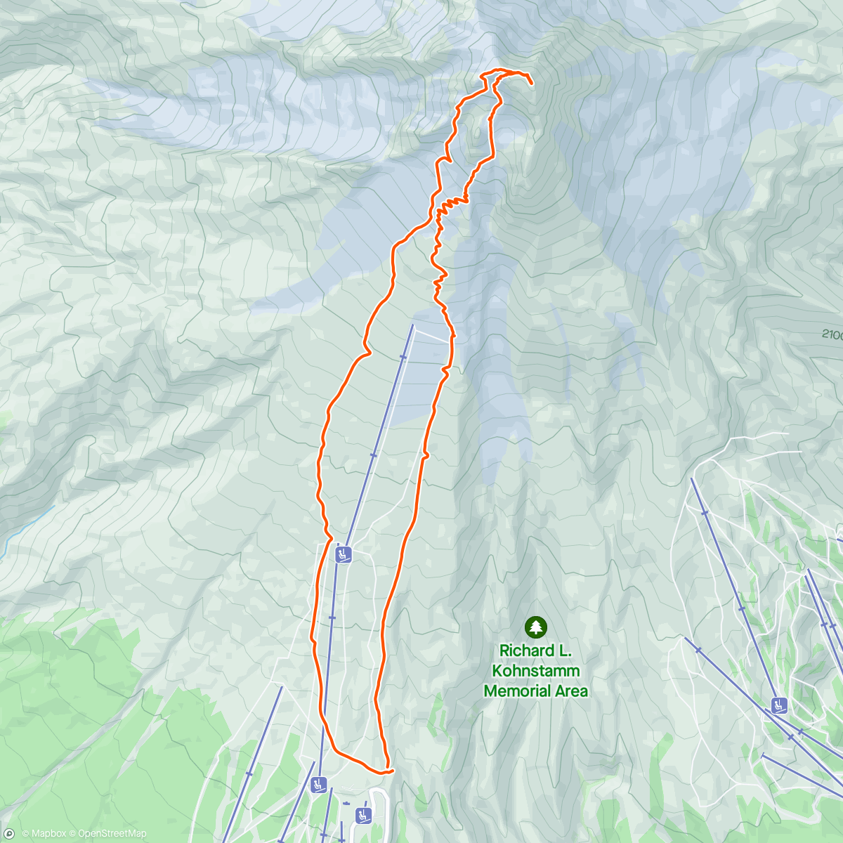 Map of the activity, Mount Hood