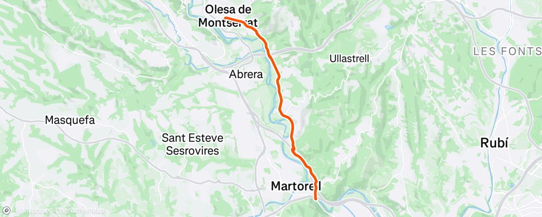 Map of the activity, Provant rodes de carretera a la bici de cx
