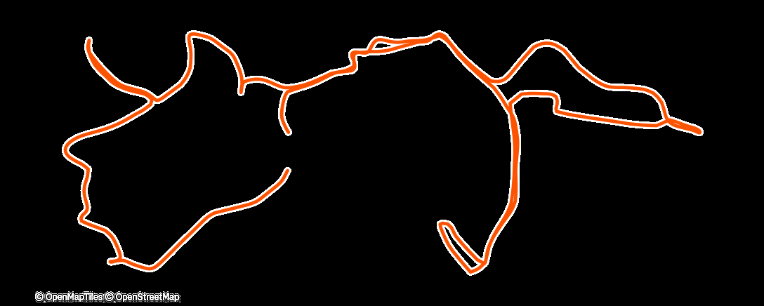 Map of the activity, Afternoon Ride