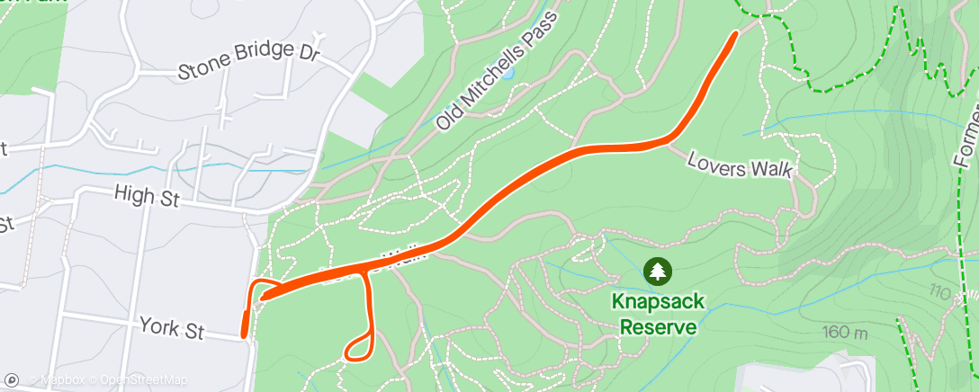 Map of the activity, Coaching on the bike