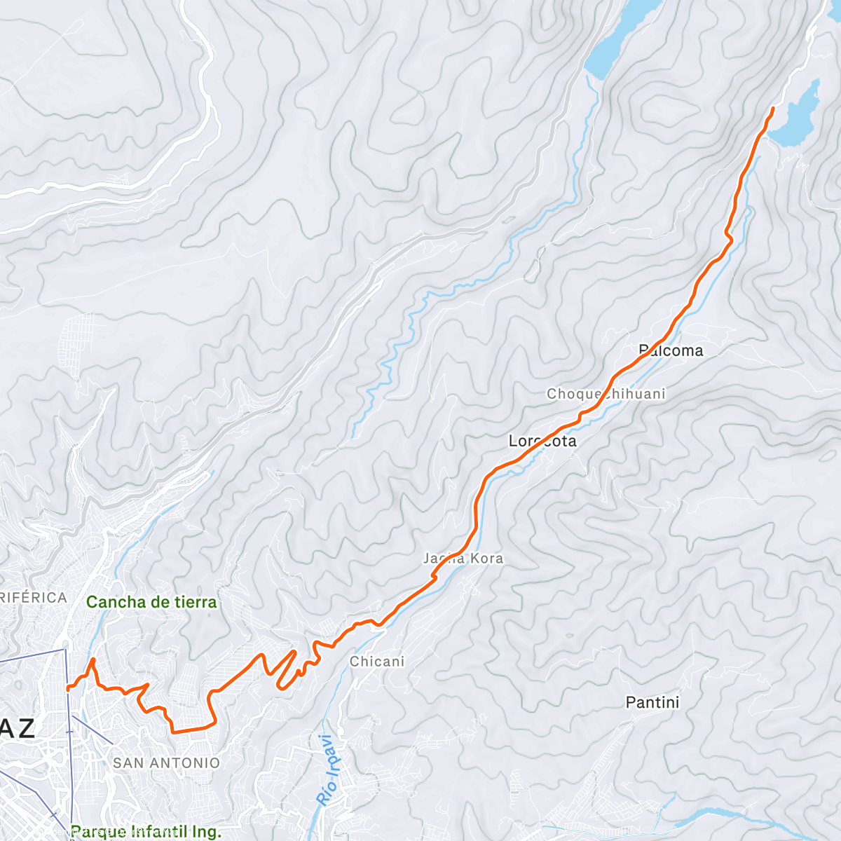 Карта физической активности (ROUVY - Race: Team GRC Sunday Short Race: La Paz | Bolivia)