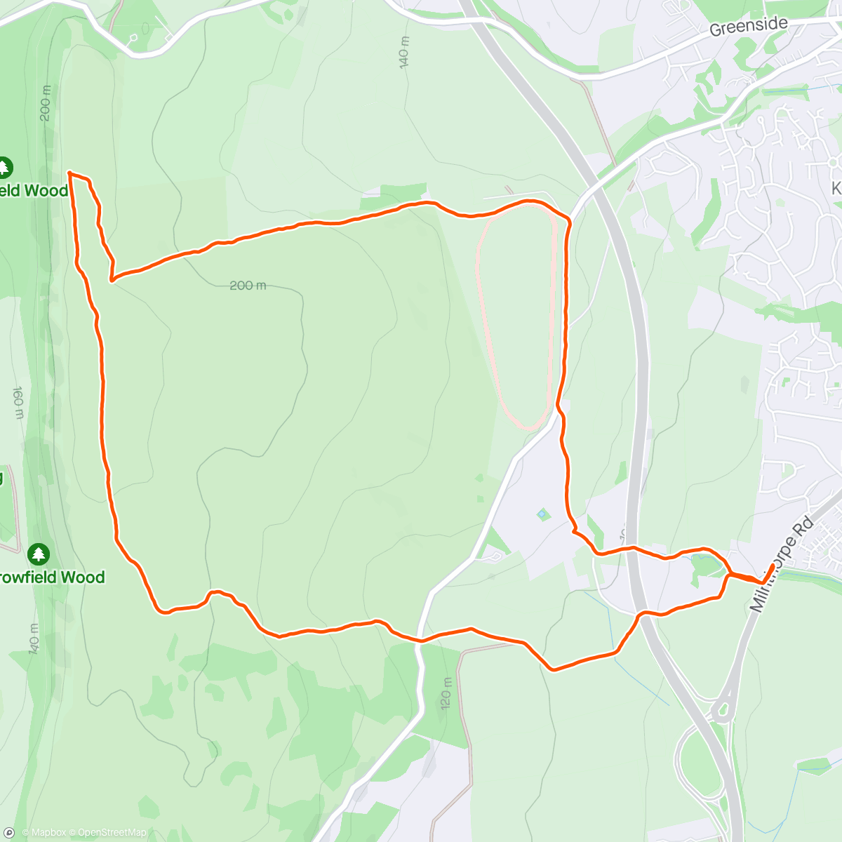 Map of the activity, Evening Walk on to Scout Scar