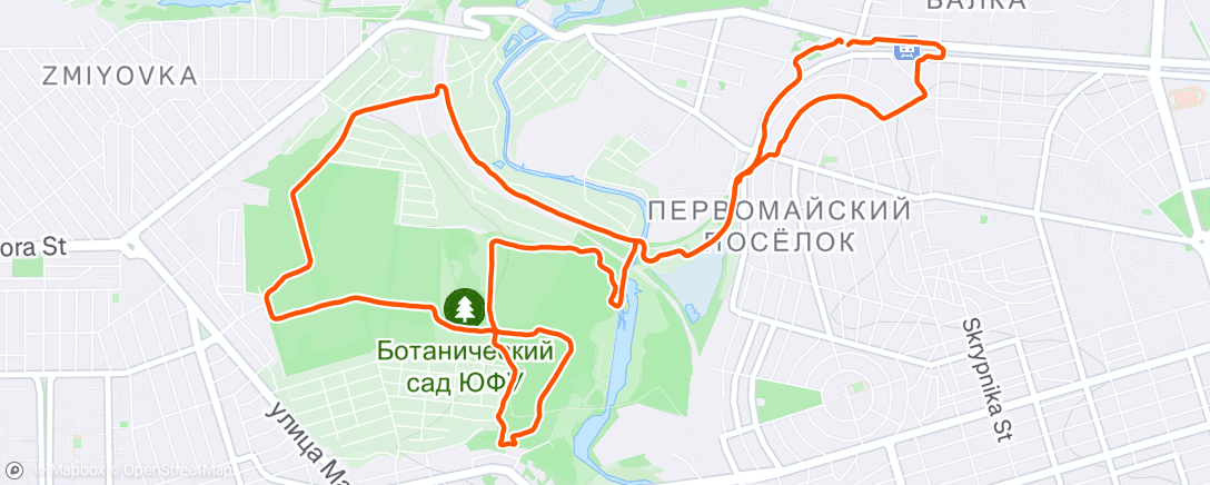 Map of the activity, Ботаническся среда