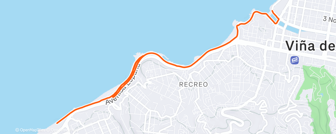 Map of the activity, Ciclismo