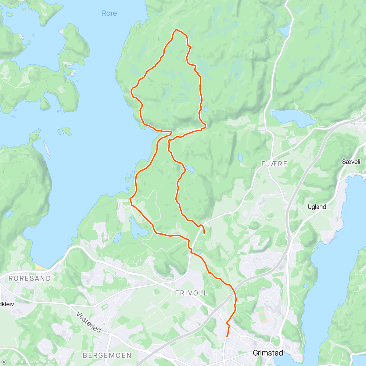Map of the activity, Afternoon Hike - Kollen ☀️😎