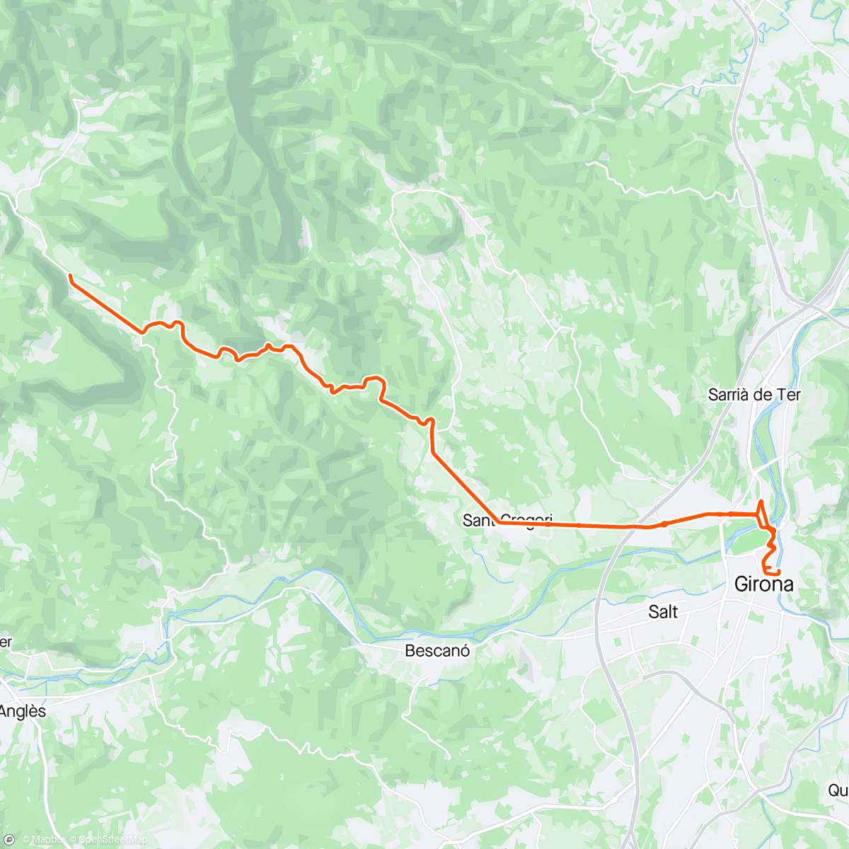 Map of the activity, Speedy bike reco