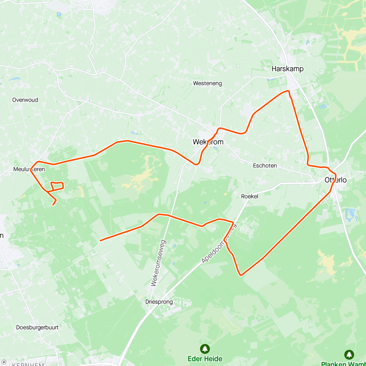 Map of the activity, 🚲 Lunteren & Otterloo