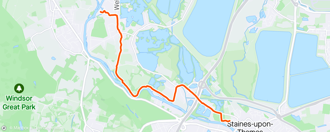 Map of the activity, Car recovery run