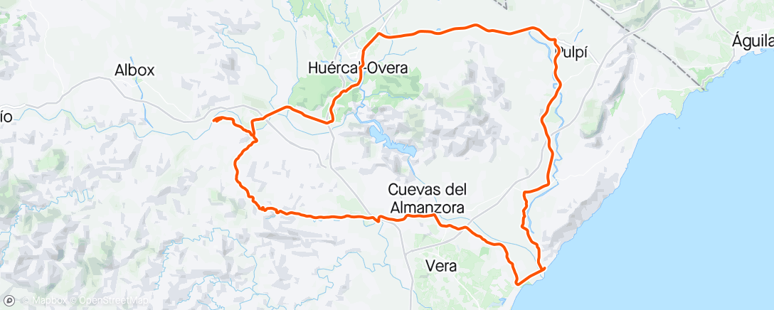 Carte de l'activité Pulpi, Villaricos. Cuesta El Negro