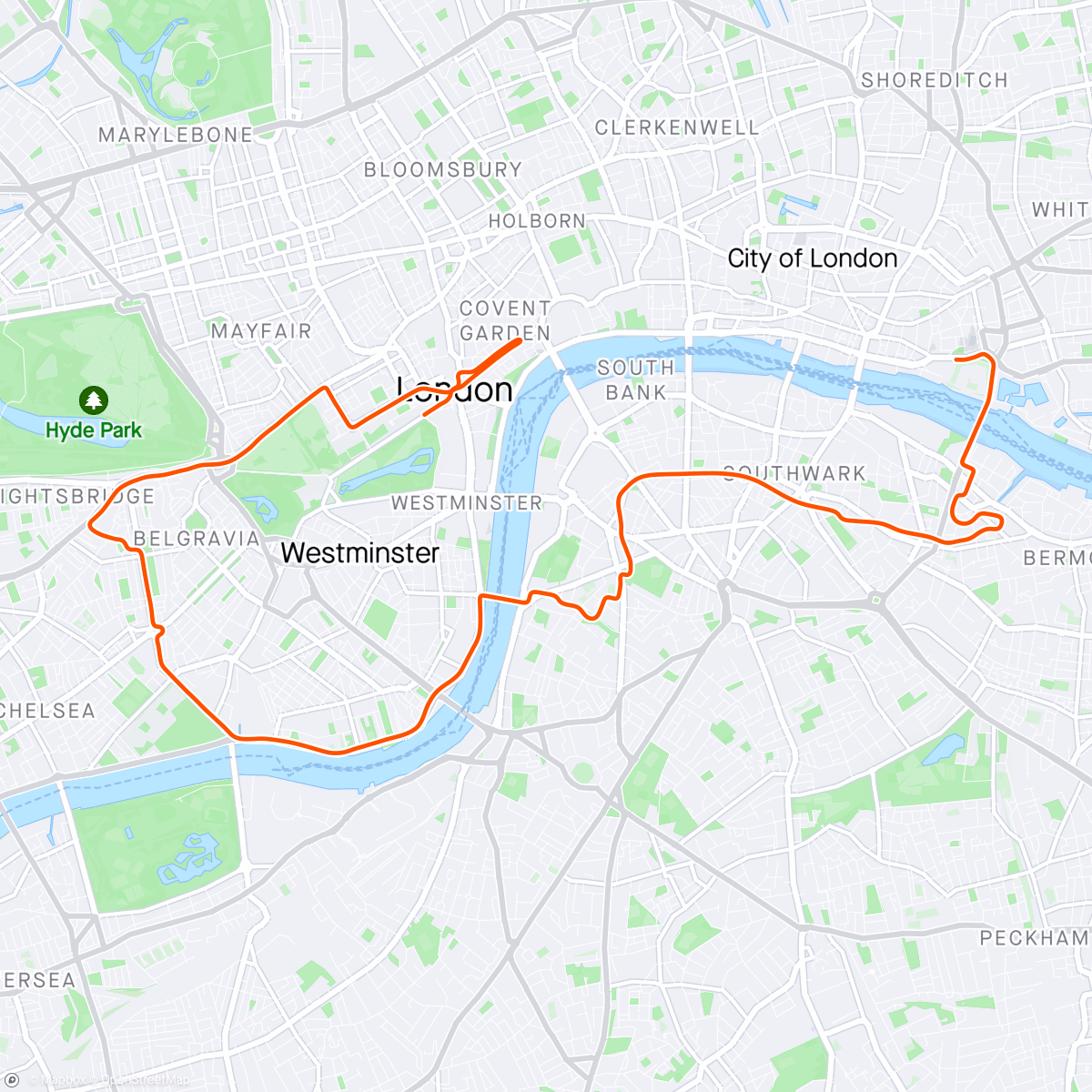 Map of the activity, Zwift - Haavard Thomassen [V]'s Meetup on Greatest London Flat in London