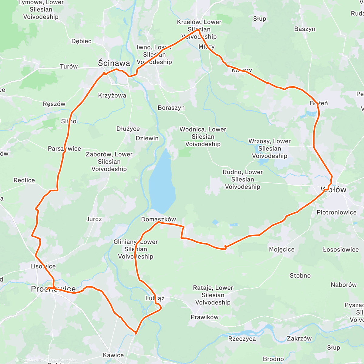 Map of the activity, Lunch Ride